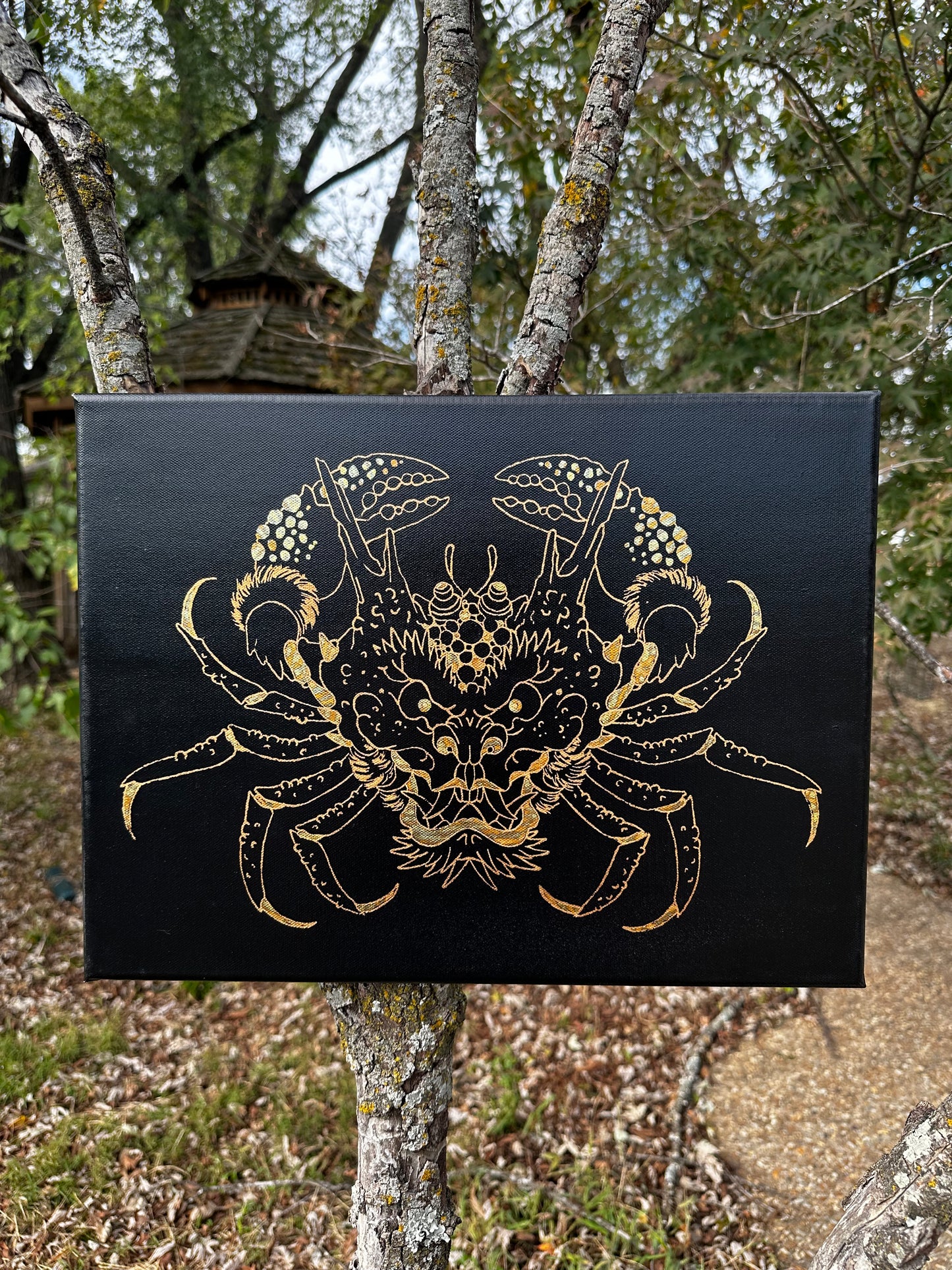 Mr. Crabs Gold Leaf Painting